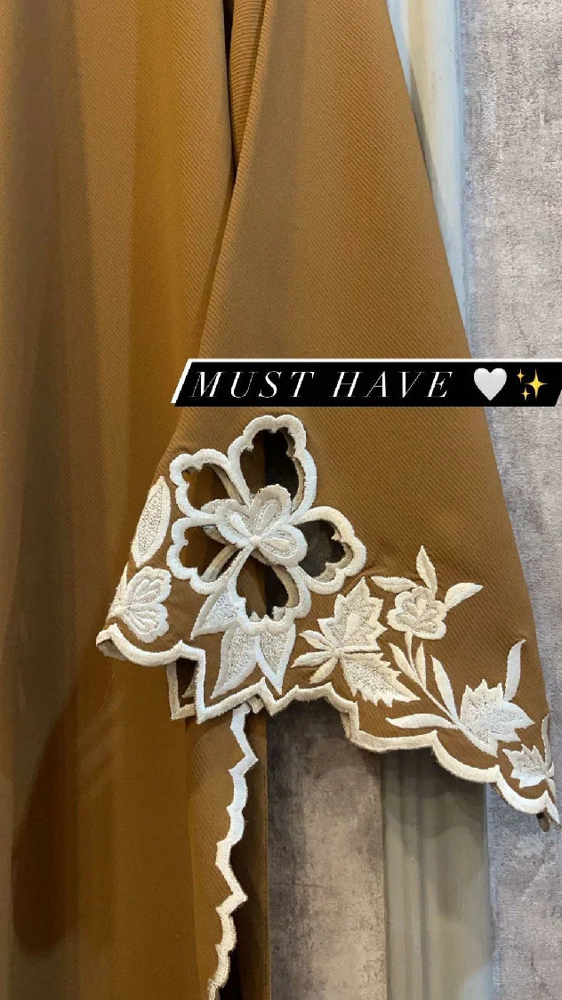 Picture of Manahils - Camel Brown Scallop - Available at Raja Sahib