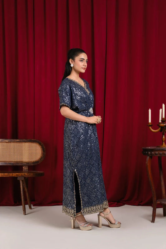 Picture of Manahils - Wa 03-Navy Blue - Available at Raja Sahib