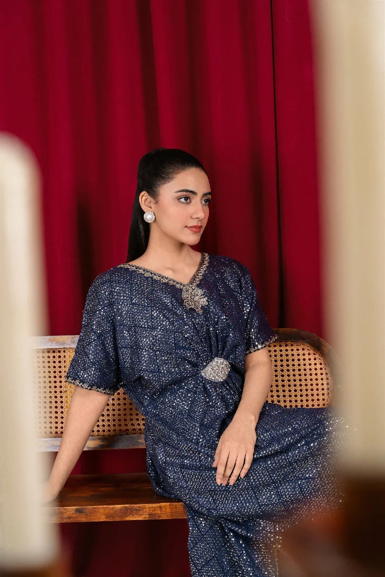 Picture of Manahils - Wa 03-Navy Blue - Available at Raja Sahib