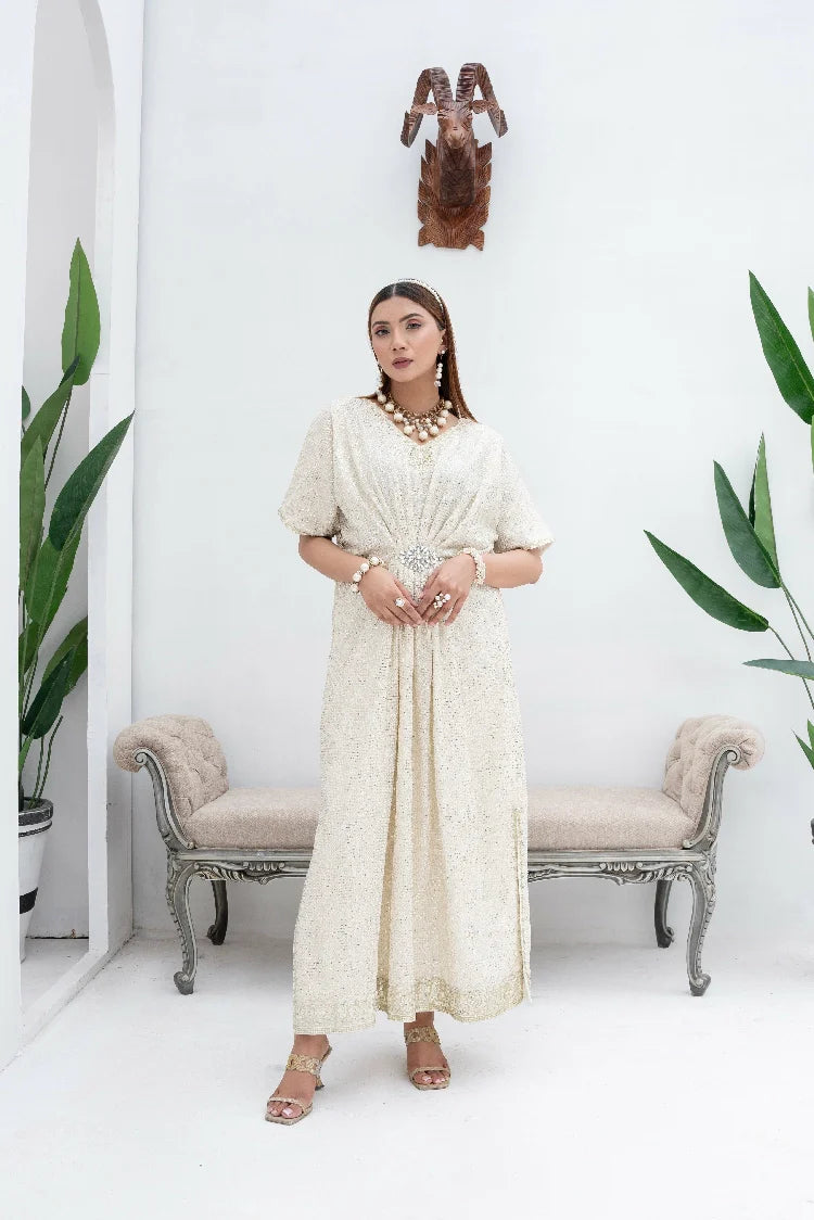 Picture of Manahils - Wa 03-Off White - Available at Raja Sahib