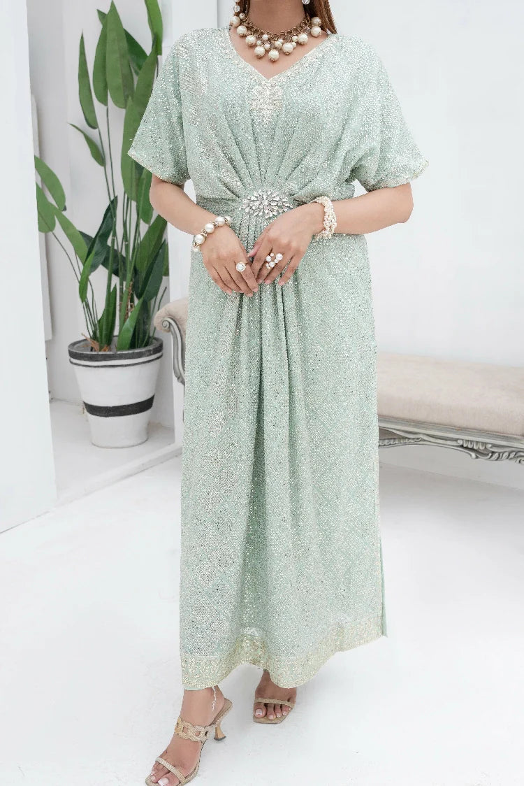 Picture of Manahils - Wa 03-Pastel Green - Available at Raja Sahib