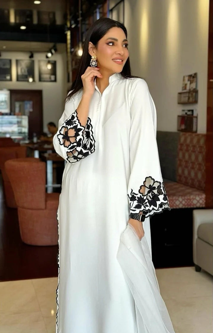 Picture of Manahils - White Premium Scallop - Available at Raja Sahib