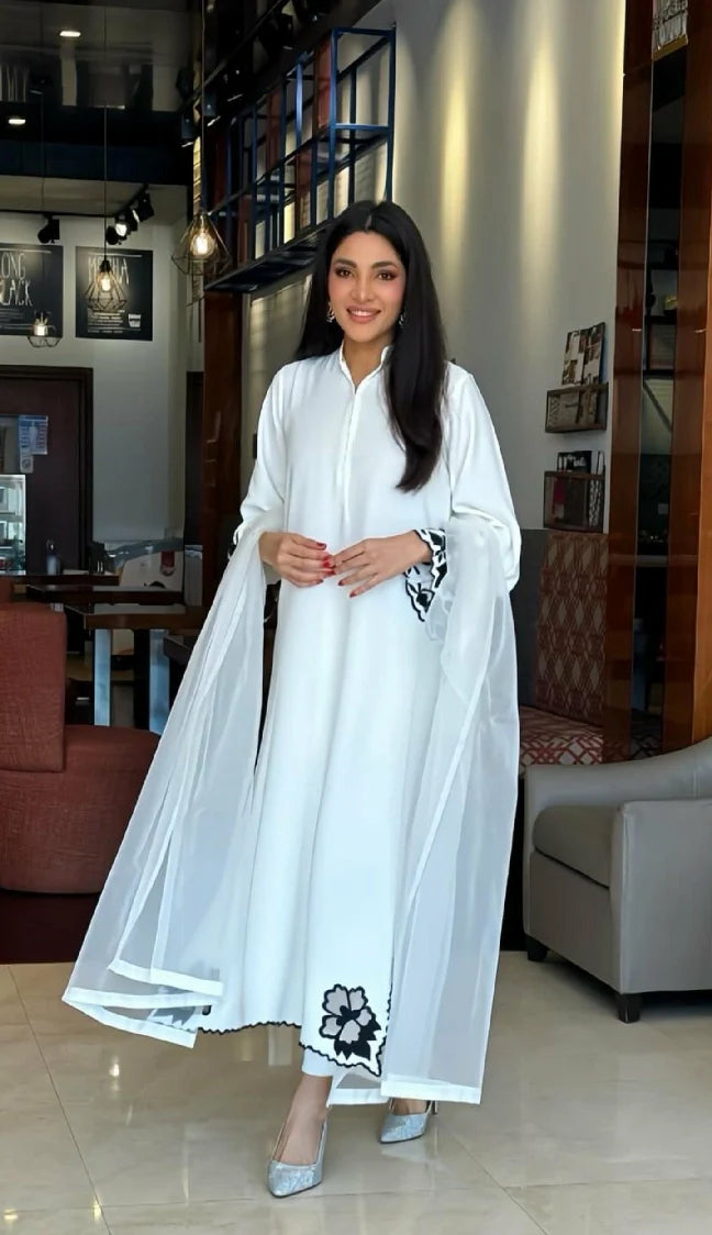 Picture of Manahils - White Premium Scallop - Available at Raja Sahib