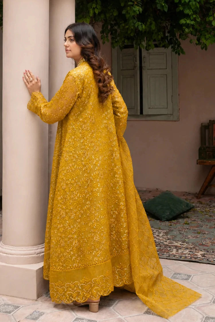 Picture of Manahils - K-151-Mustard - Available at Raja Sahib