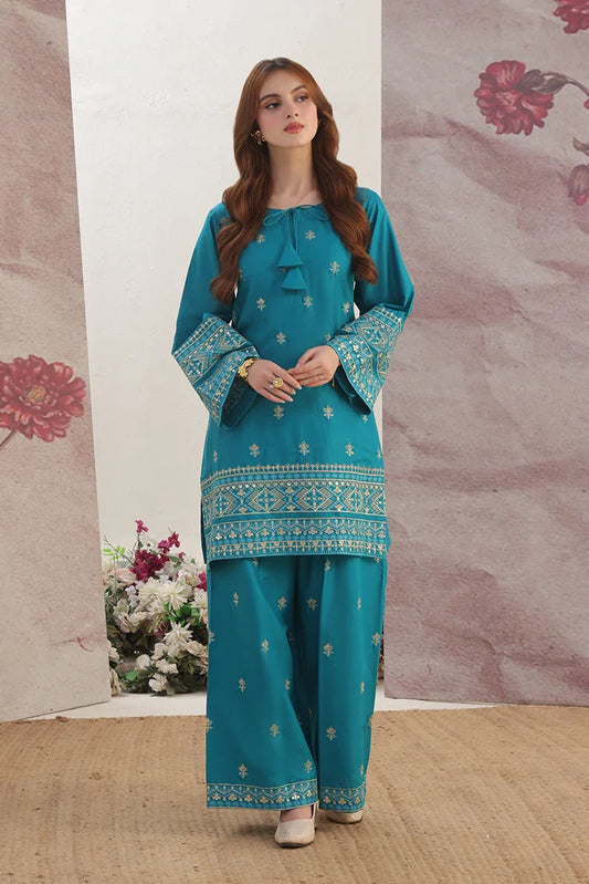 Picture of Alsiyaab - Adaa e Khaas - 2 Piece - Maya - Tiffany Blue - Available at Raja Sahib