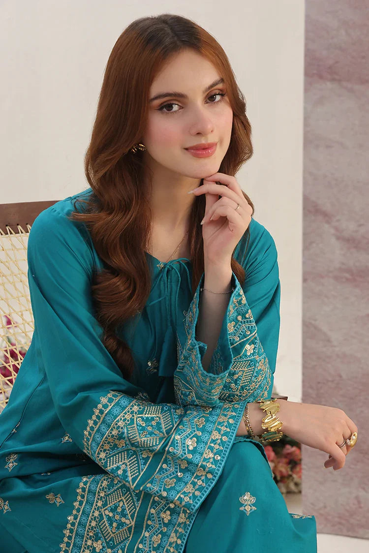 Picture of Alsiyaab - Adaa e Khaas - 2 Piece - Maya - Tiffany Blue - Available at Raja Sahib