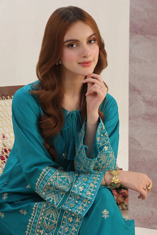 Picture of Alsiyaab - Adaa e Khaas - 2 Piece - Maya - Tiffany Blue - Available at Raja Sahib