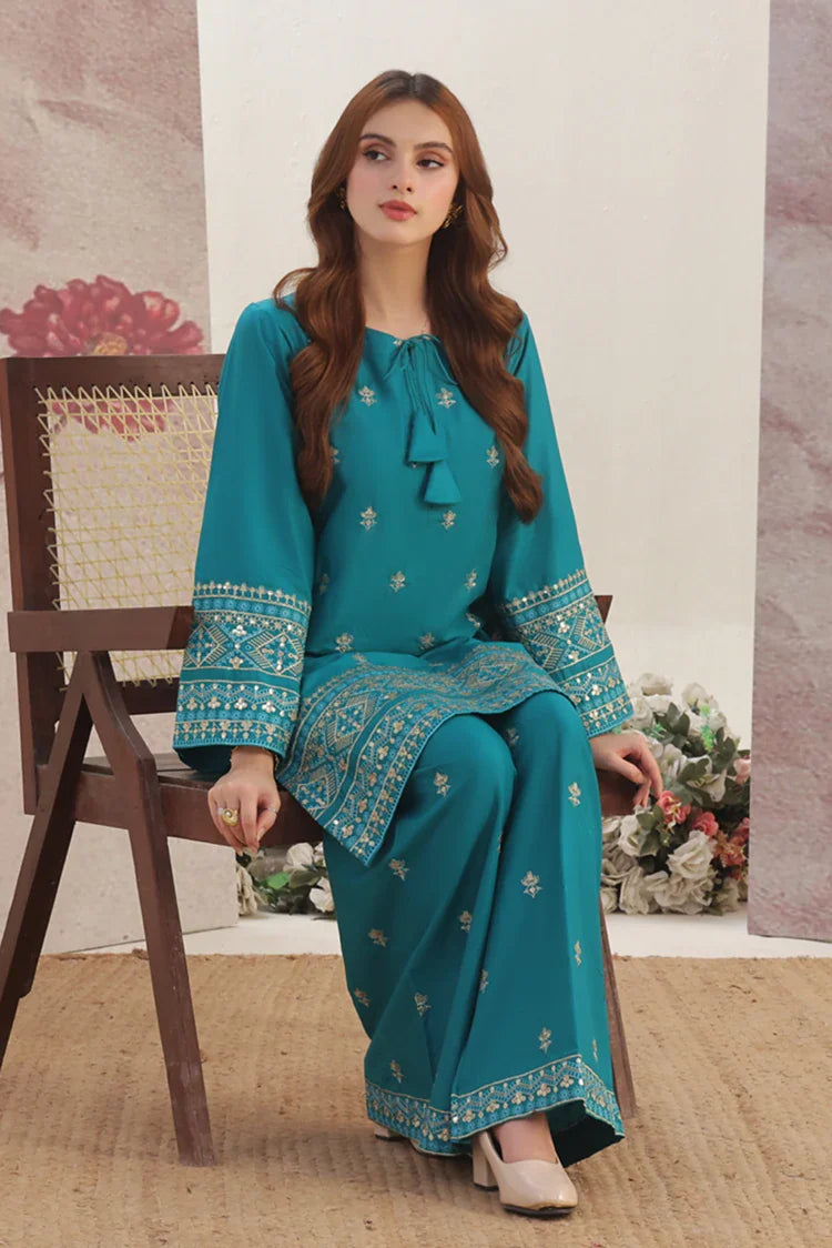 Picture of Alsiyaab - Adaa e Khaas - 2 Piece - Maya - Tiffany Blue - Available at Raja Sahib