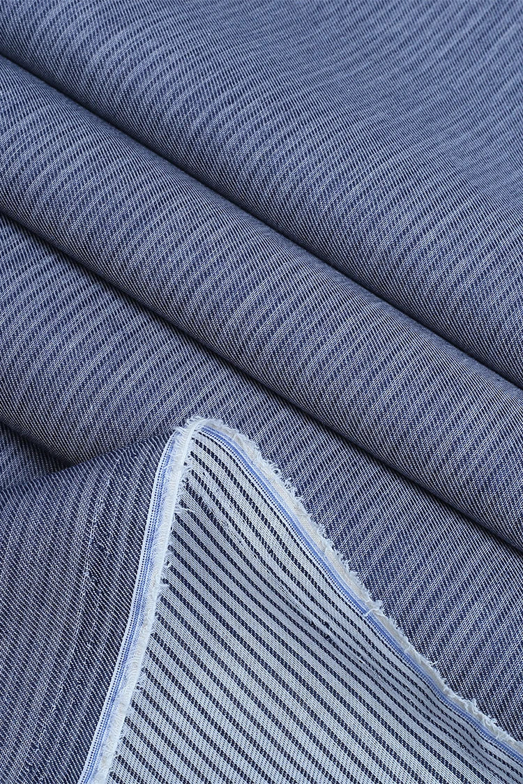 Picture of Fabrich - Signature Melange Cotton - Blue - Available at Raja Sahib