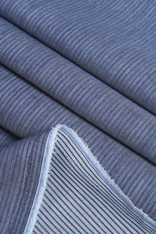 Picture of Fabrich - Signature Melange Cotton - Blue - Available at Raja Sahib