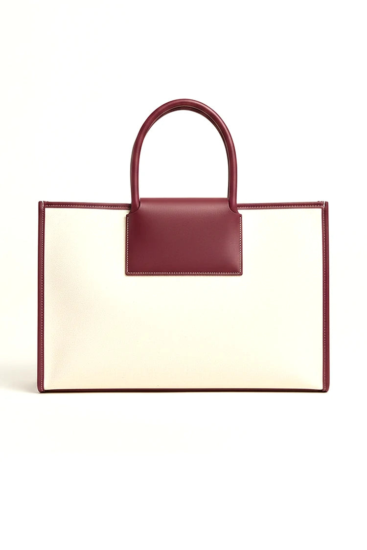 Picture of Merooz Luxe - Tote Bag - Ivory muse - Available at Raja Sahib