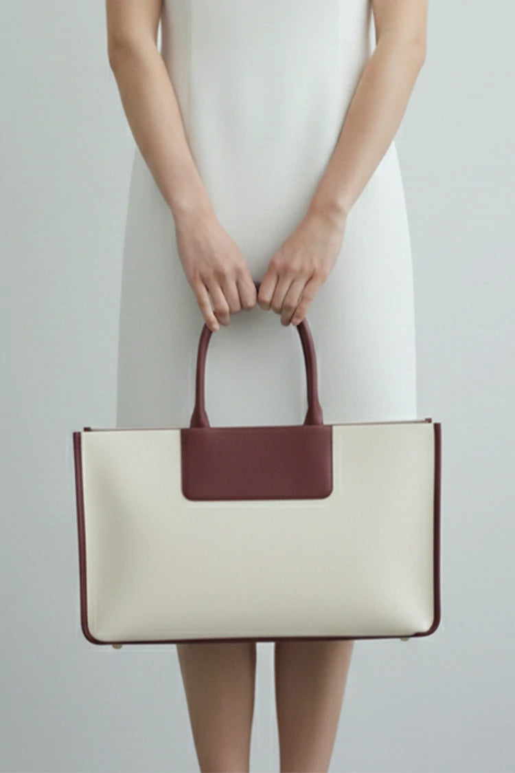 Picture of Merooz Luxe - Tote Bag - Ivory muse - Available at Raja Sahib