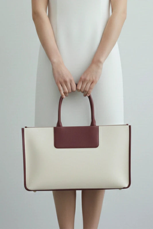 Picture of Merooz Luxe - Tote Bag - Ivory muse - Available at Raja Sahib