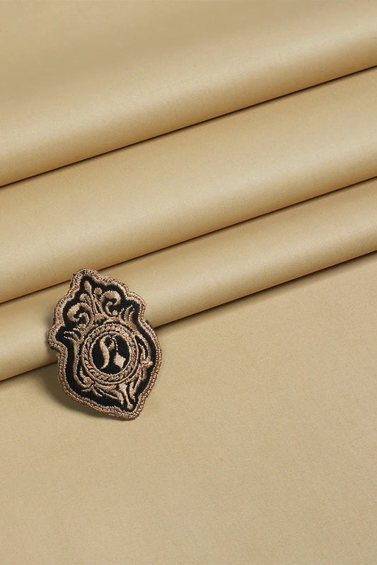 Picture of Fabrich - Mizaaj Latha Unstitch Fabric - Wheat Orange - Available at Raja Sahib