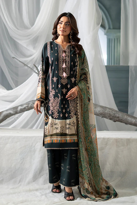 Picture of Meerak - 3 PC Embroidered Linen Pret - Zink Desire - Available at Raja Sahib