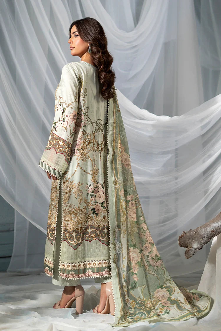 Picture of Meerak - 3 PC Embroidered Linen Pret - Sage Bloom - Available at Raja Sahib