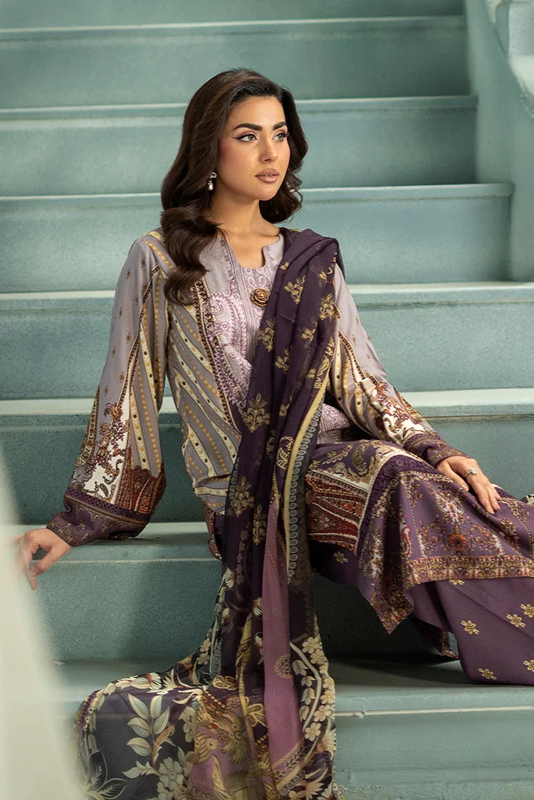 Picture of Meerak - 3 PC Embroidered Linen Pret - Lavender Dream - Available at Raja Sahib
