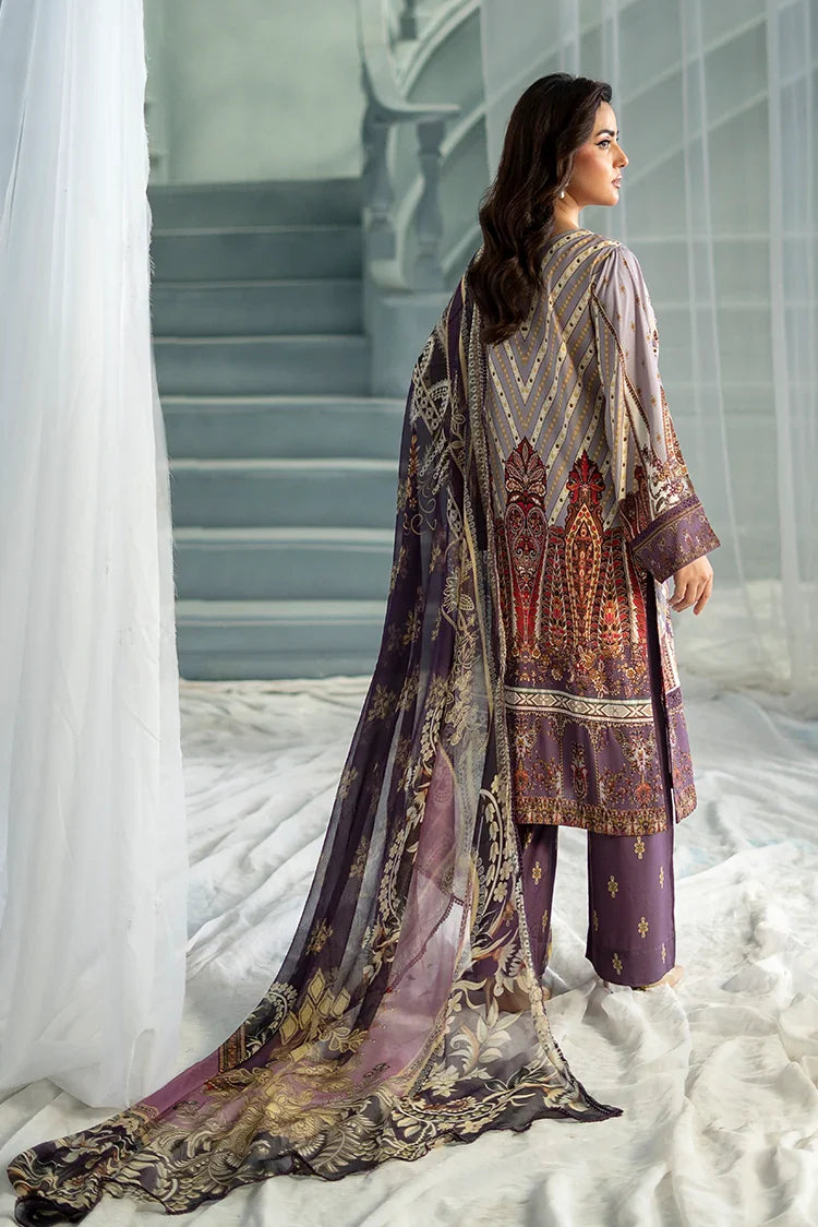 Picture of Meerak - 3 PC Embroidered Linen Pret - Lavender Dream - Available at Raja Sahib