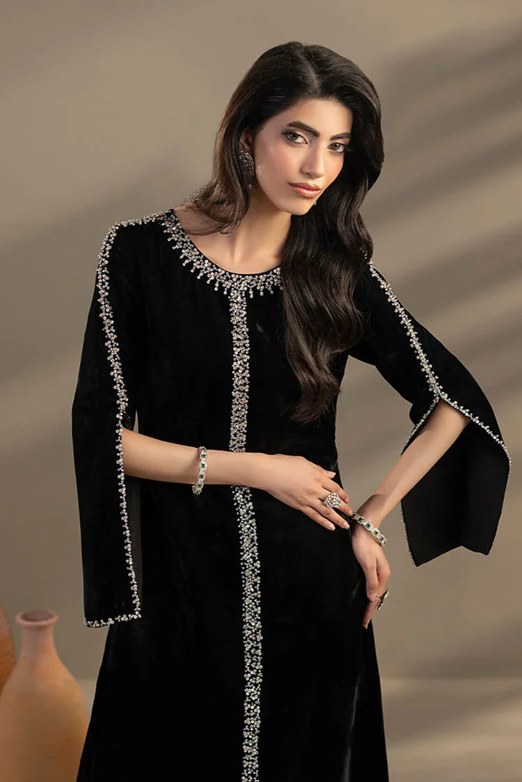 Picture of Mavie - Noir Luxury Velvets - Eclipse - Available at Raja Sahib