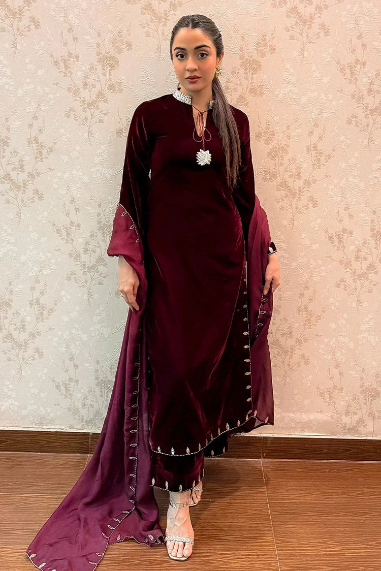 Picture of Mavie - Noir Luxury Velvets - Luna - Available at Raja Sahib