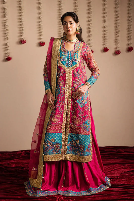 Picture of Maria Osama Khan - Jhil Mil Wedding Festive - D-007 - Gulaboo - Available at Raja Sahib