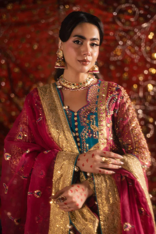 Picture of Maria Osama Khan - Jhil Mil Wedding Festive - D-007 - Gulaboo - Available at Raja Sahib