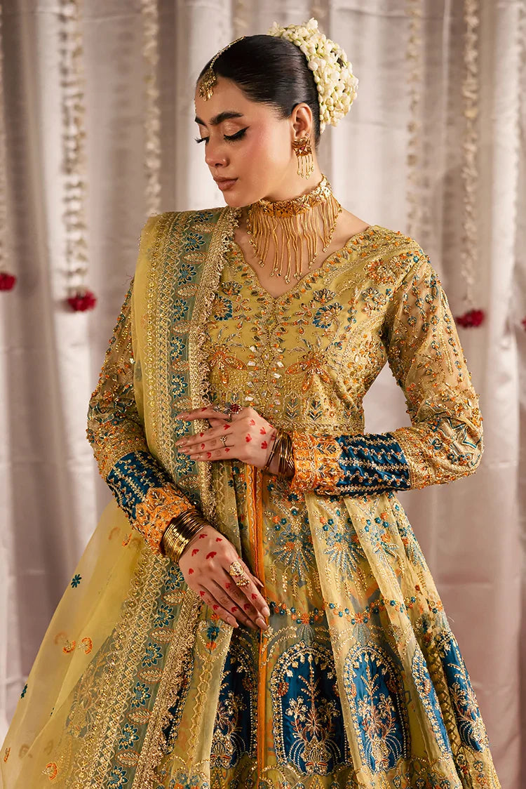 Picture of Maria Osama Khan - Jhil Mil Wedding Festive - D-002 - Sunehri - Available at Raja Sahib