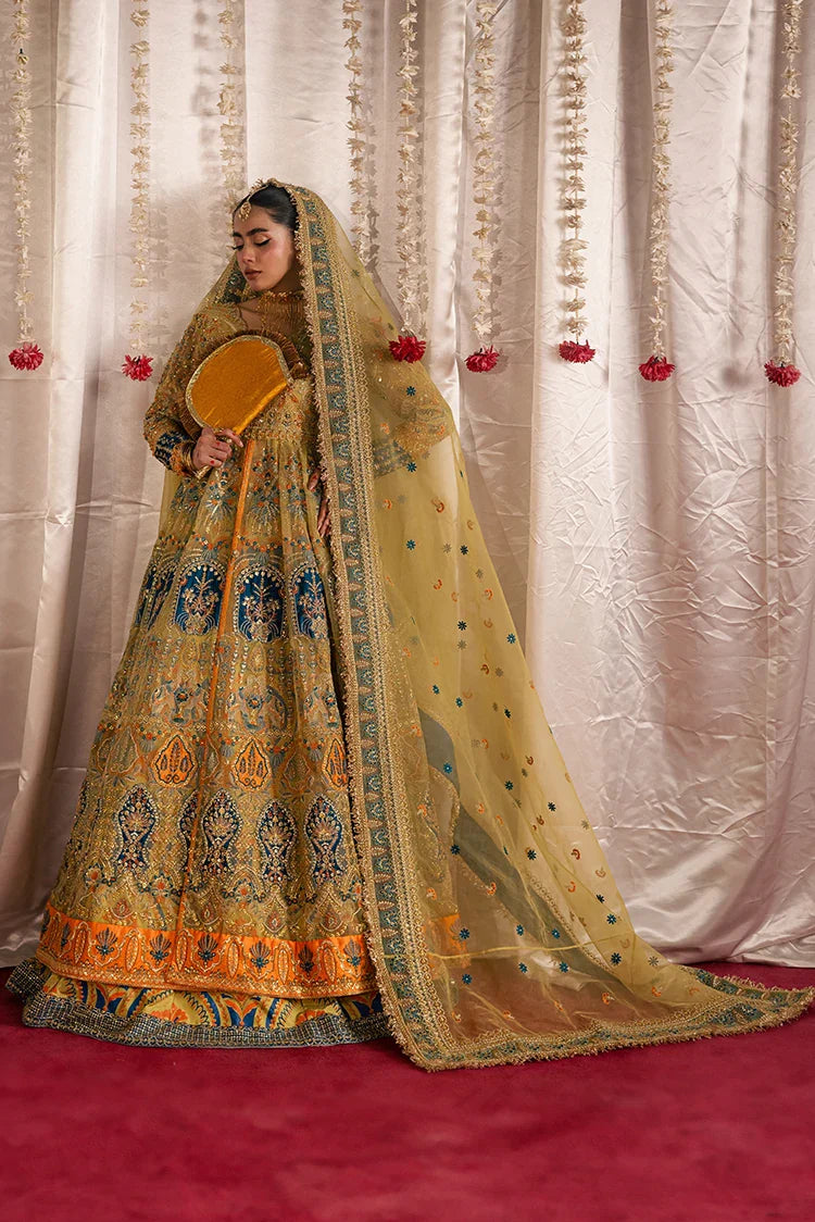 Picture of Maria Osama Khan - Jhil Mil Wedding Festive - D-002 - Sunehri - Available at Raja Sahib
