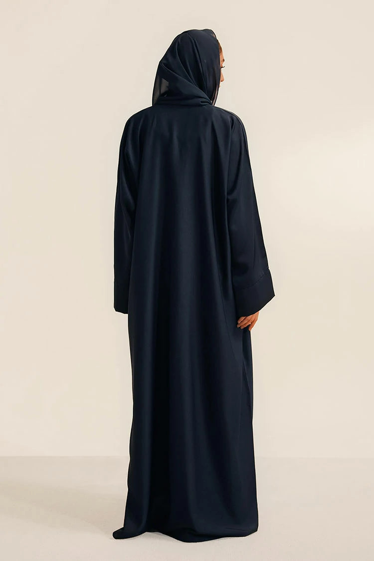Picture of Divinely Crafted - Basic Abaya Set - Navy - Available at Raja Sahib