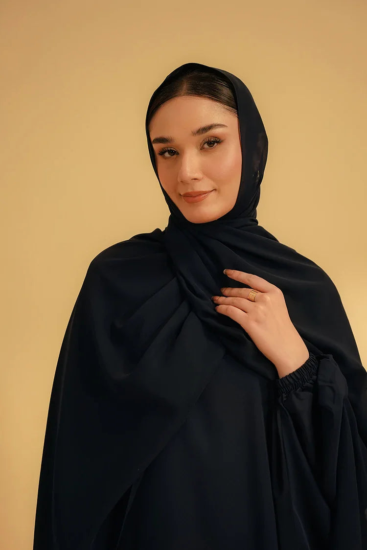 Picture of Divinely Crafted - Kaftan Abaya - Navy - Available at Raja Sahib