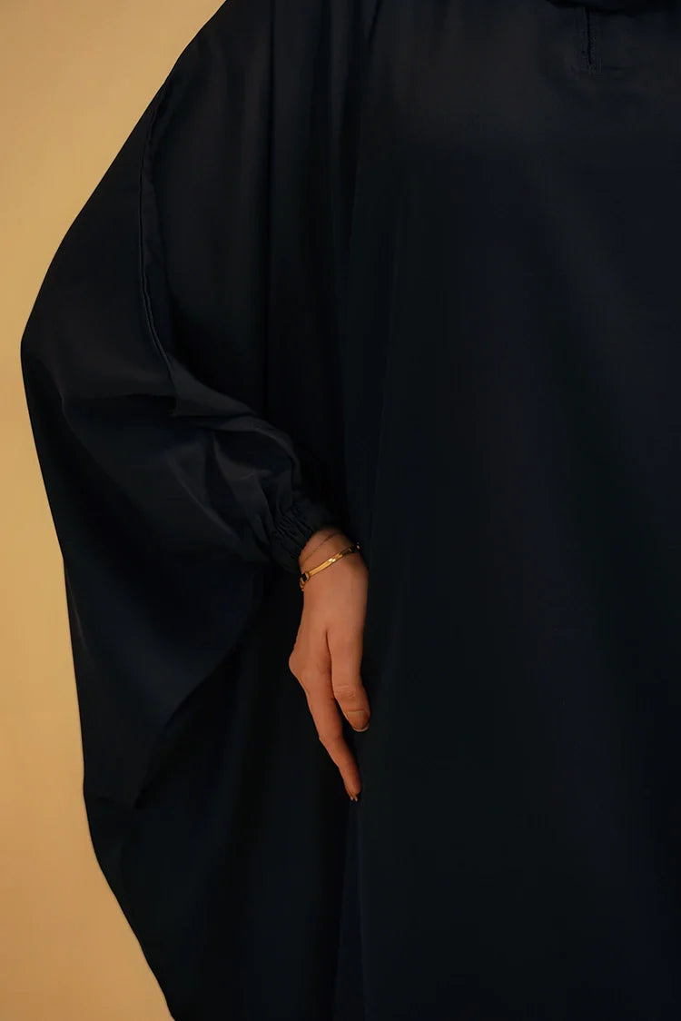 Picture of Divinely Crafted - Kaftan Abaya - Navy - Available at Raja Sahib