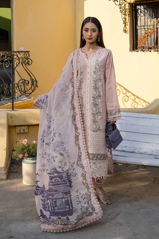 Picture of Noran's - Festive Edit - Peach Petals Nlec - PR14 - Available at Raja Sahib