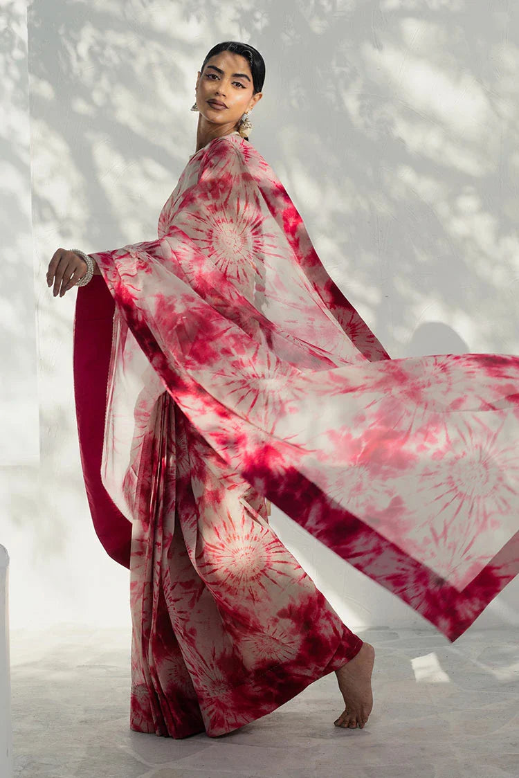 Picture of Nooran's - Renee Saree Collection - Artistic Tie & Dye - Available at Raja Sahib