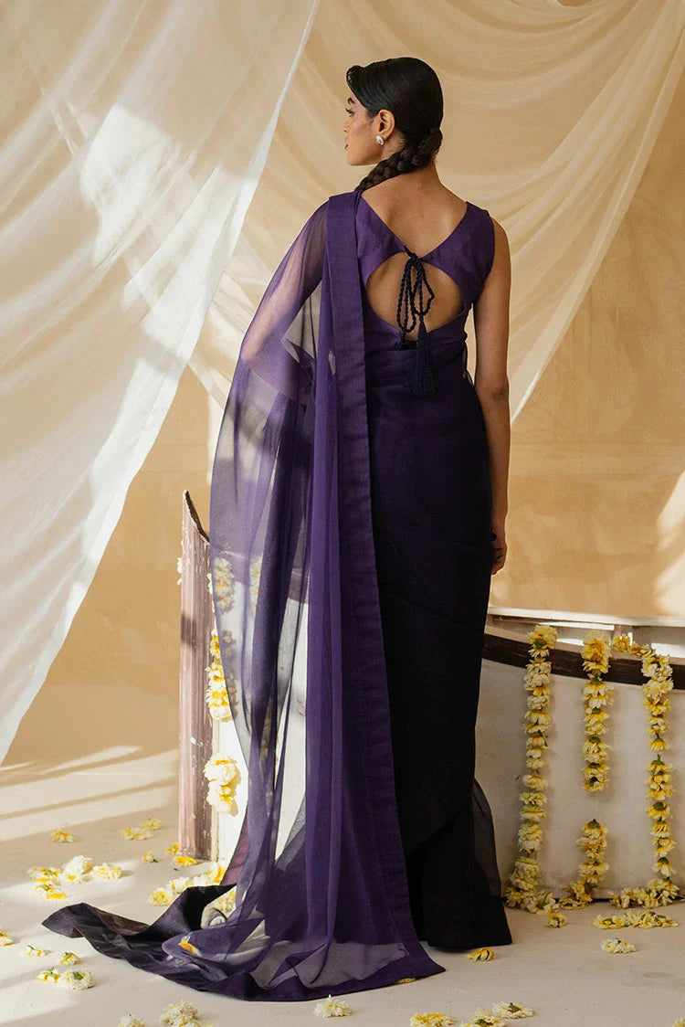 Picture of Nooran's - Renee Saree Collection - Royal Purple - Available at Raja Sahib