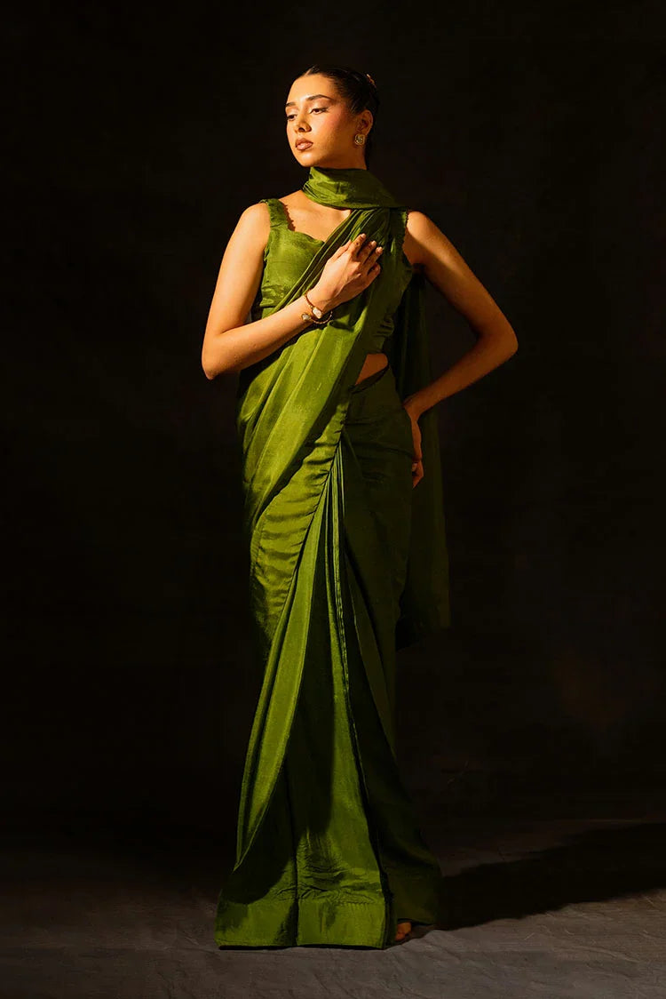 Picture of Nooran's - Renee Saree Collection - Vibrant Green - Available at Raja Sahib