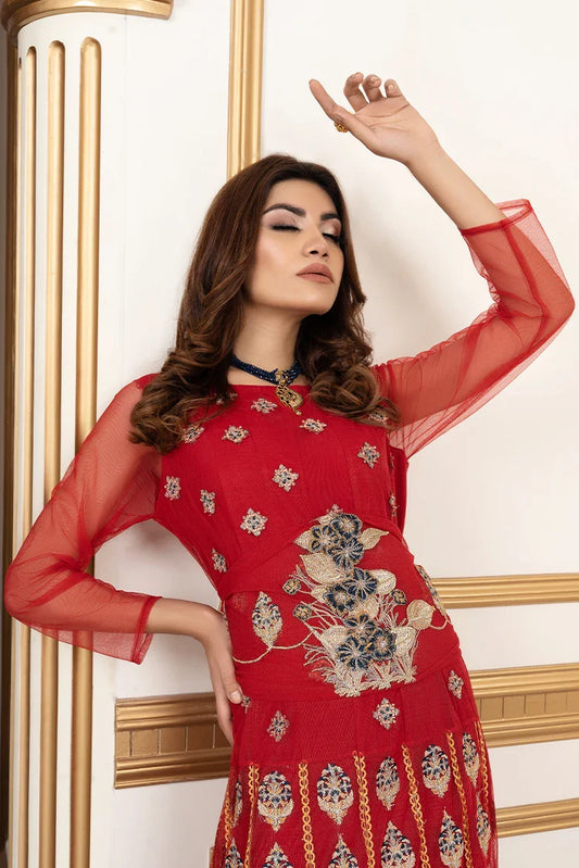 Picture of Nooran's - Shahnai - Alizah - Red - Available at Raja Sahib