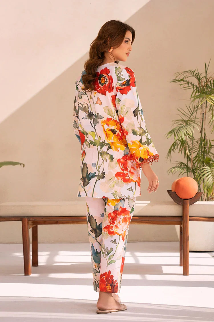 Picture of Noosh - Lawn Collection Vol I - Peach Rosette - Available at Raja Sahib