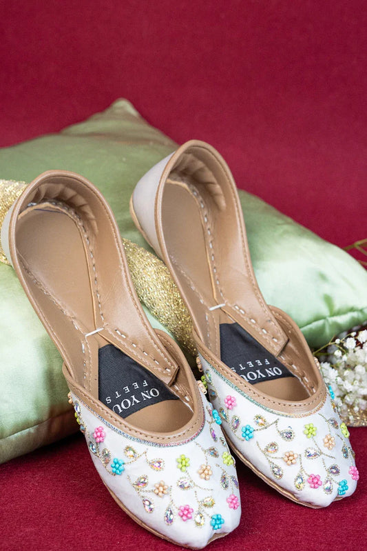 Picture of On Your Feets - Shahnama Collection - Ivory Blossom - Available at Raja Sahib