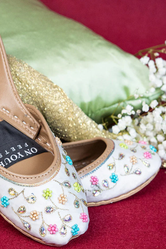 Picture of On Your Feets - Shahnama Collection - Ivory Blossom - Available at Raja Sahib