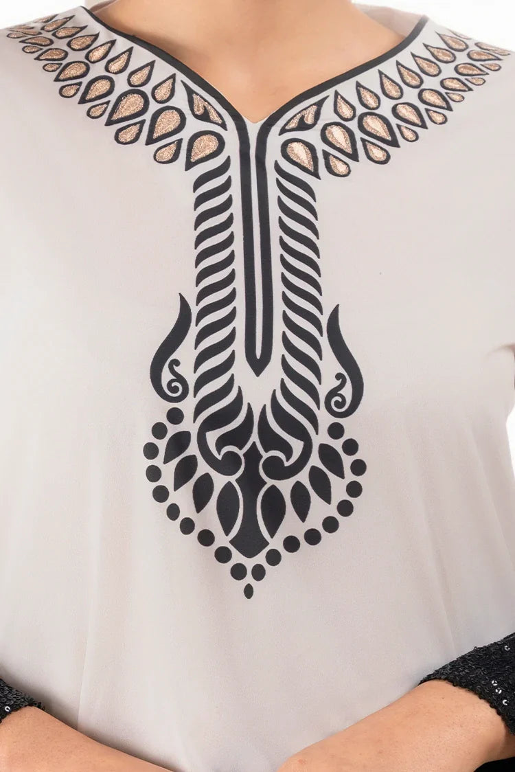 Picture of Stitch Vibes - Ravayah Eid Collection Vol 1 - Elan Blanc Co-ord set - Available at Raja Sahib