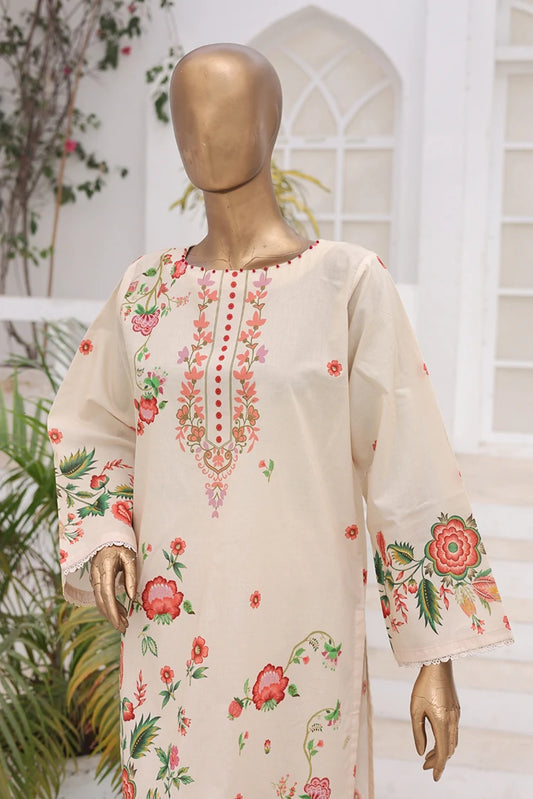 Picture of Suntex Fabrics - 2 Piece - Printed Lawn Suit - Cream - Available at Raja Sahib