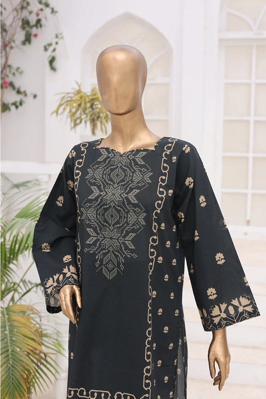 Picture of Suntex Fabrics - 2 Piece - Printed Lawn Suit - Black - Available at Raja Sahib