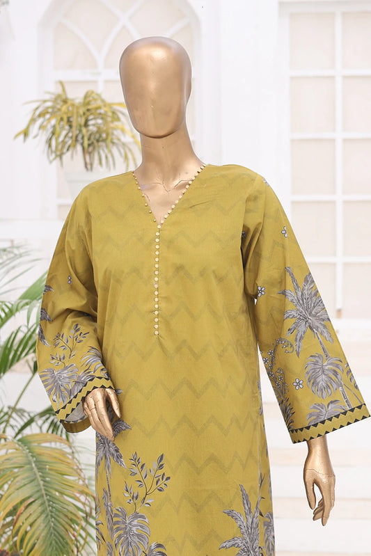 Picture of Suntex Fabrics - 2 Piece - Printed Lawn Suit - Mustard - Available at Raja Sahib