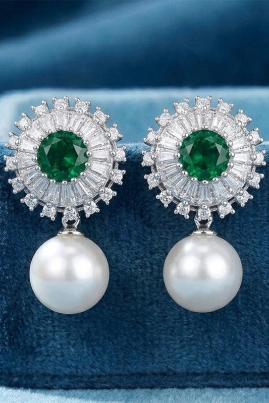 Picture of Pastels - Starburst Pearl Drop Earring Collection - [A]E585 - Available at Raja Sahib
