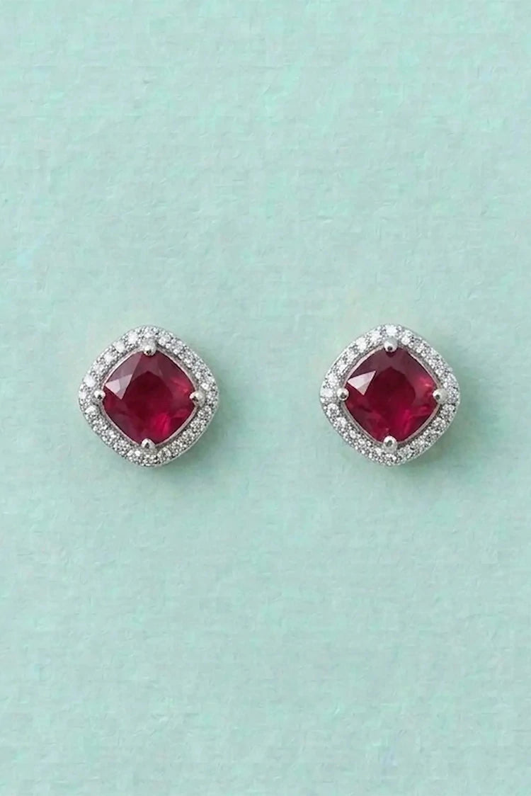 Picture of Pastels - Crimson Ice Studs - [A]E598 - Available at Raja Sahib