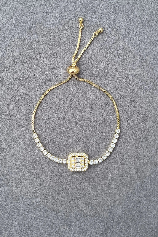 Picture of Pastels - Imperial Gold Tennis Bracelet - [H]B135 - Available at Raja Sahib