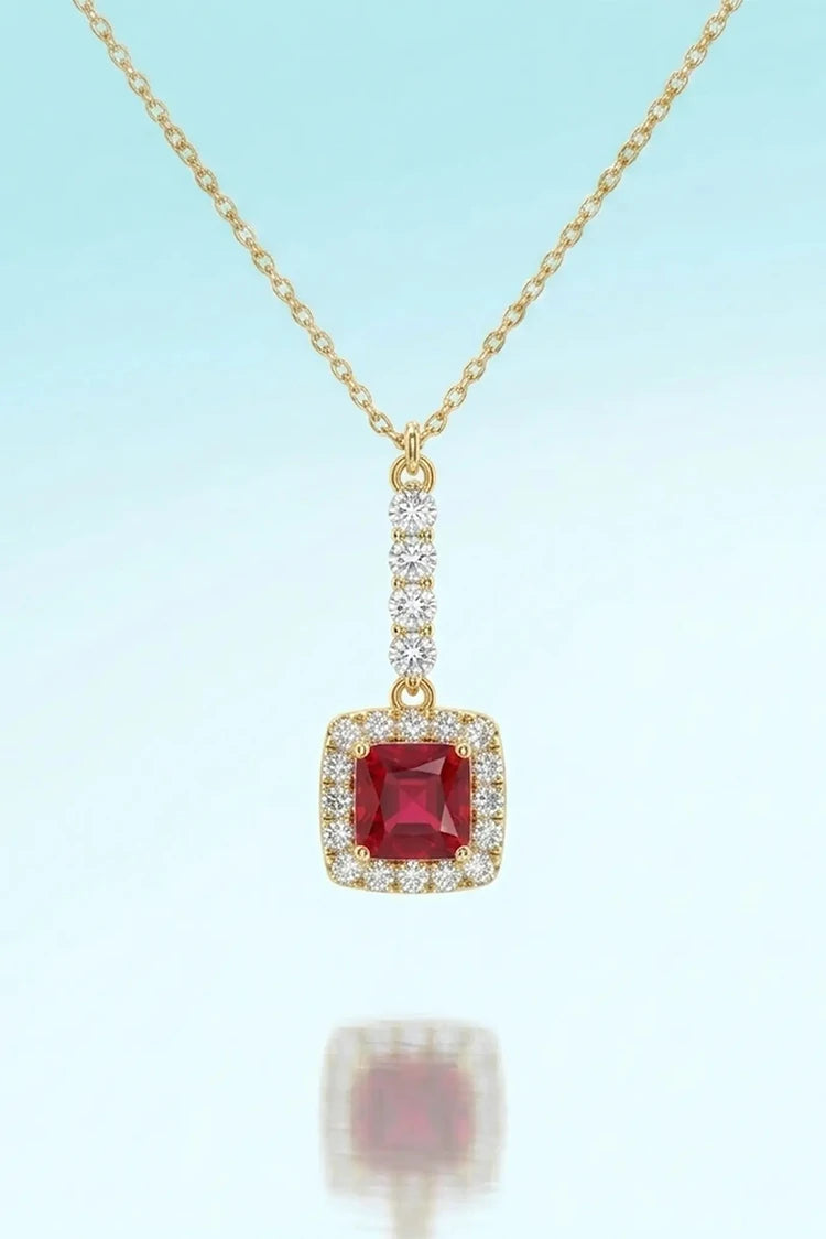 Picture of Pastels - Elegant Square Necklace - [H]N185 - Available at Raja Sahib