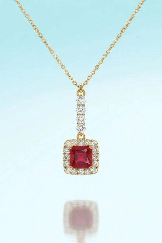 Picture of Pastels - Elegant Square Necklace - [H]N185 - Available at Raja Sahib