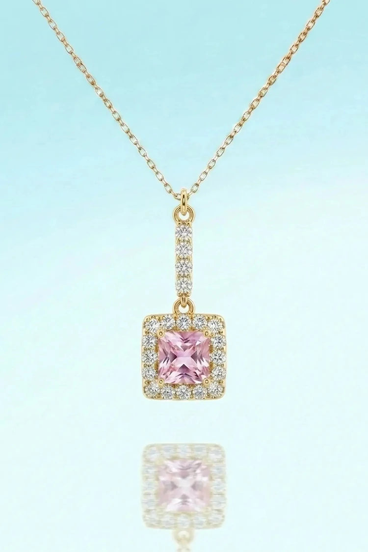 Picture of Pastels - Elegant Square Necklace - [H]N185 - Available at Raja Sahib