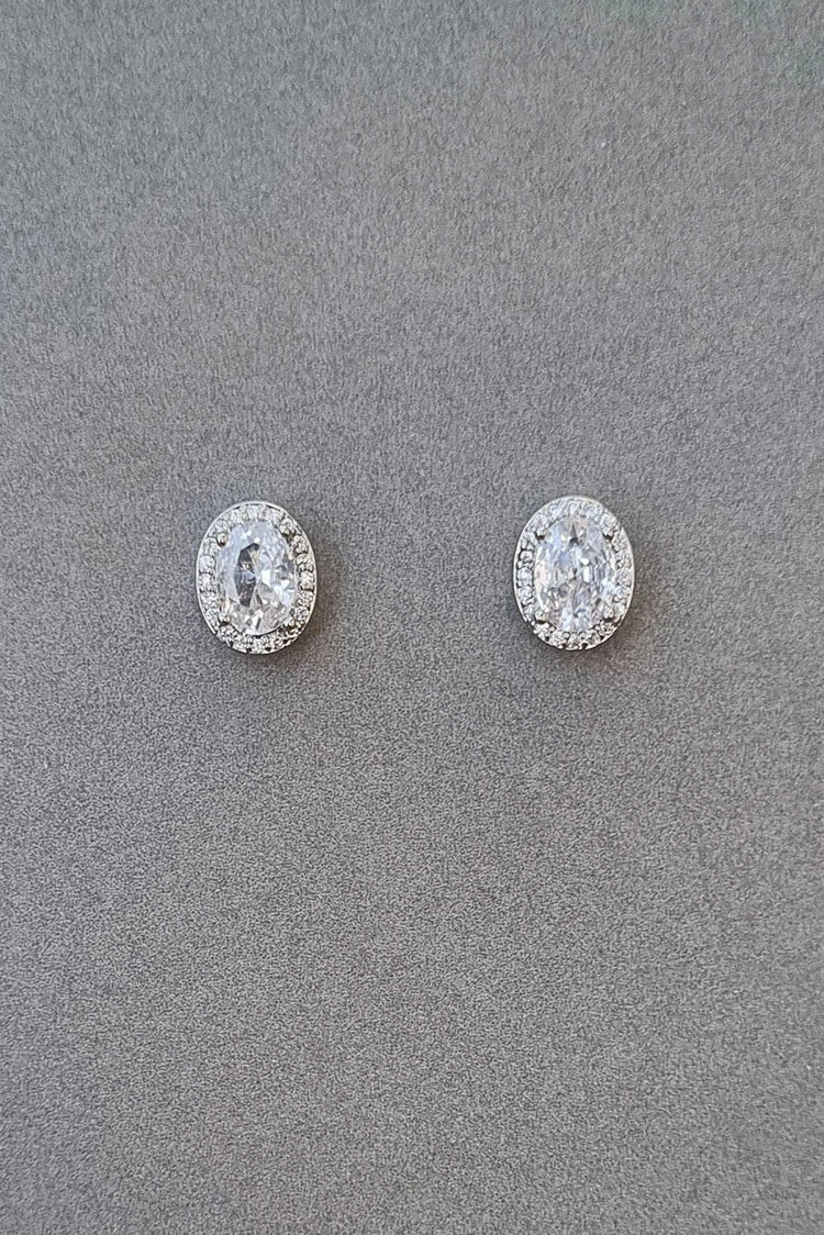 Picture of Pastels - Oval Brilliant Stud Earrings - [M]E543 - Available at Raja Sahib